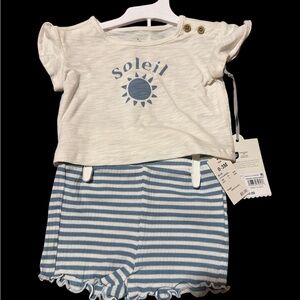Resellers Lot ☀️White and Blue Soleil Baby Outfit